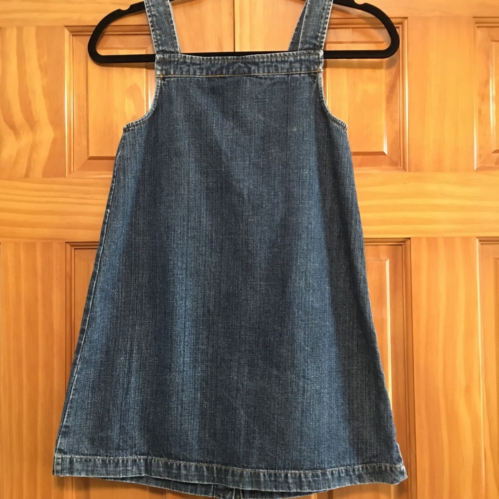 Gymboree Denim Jumper with Rainbow Buttons - Picture 2 of 4